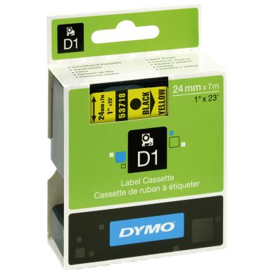Dymo Merkebånd Dymo D1 24 mm, svart på gul Dymo alt Merkebånd Dymo D1 24 mm, svart på gul